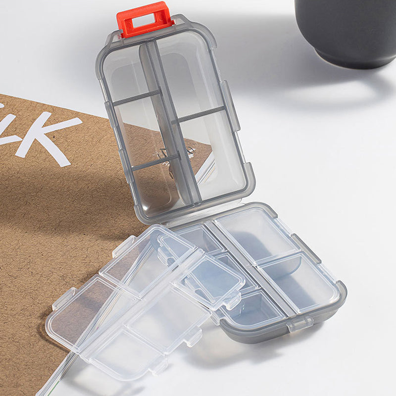 Portable Pill Organizer with Labels