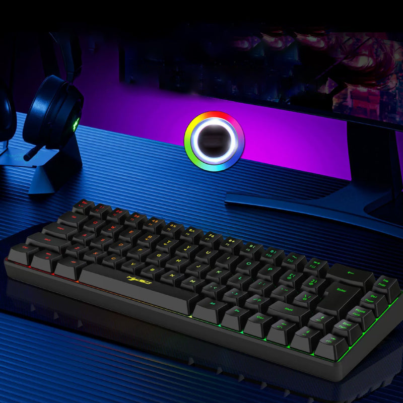 Portable Wired 68-Key RGB Gaming Keyboard