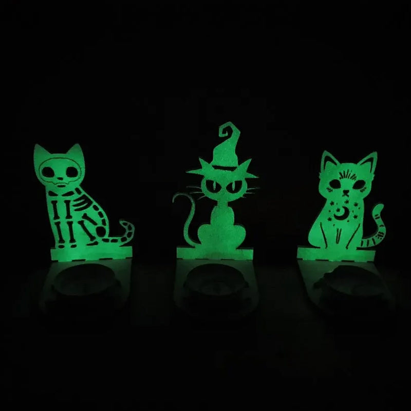 Spooky Skeleton Cat Tealight Holder