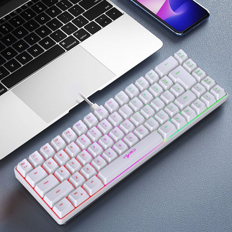 Portable Wired 68-Key RGB Gaming Keyboard