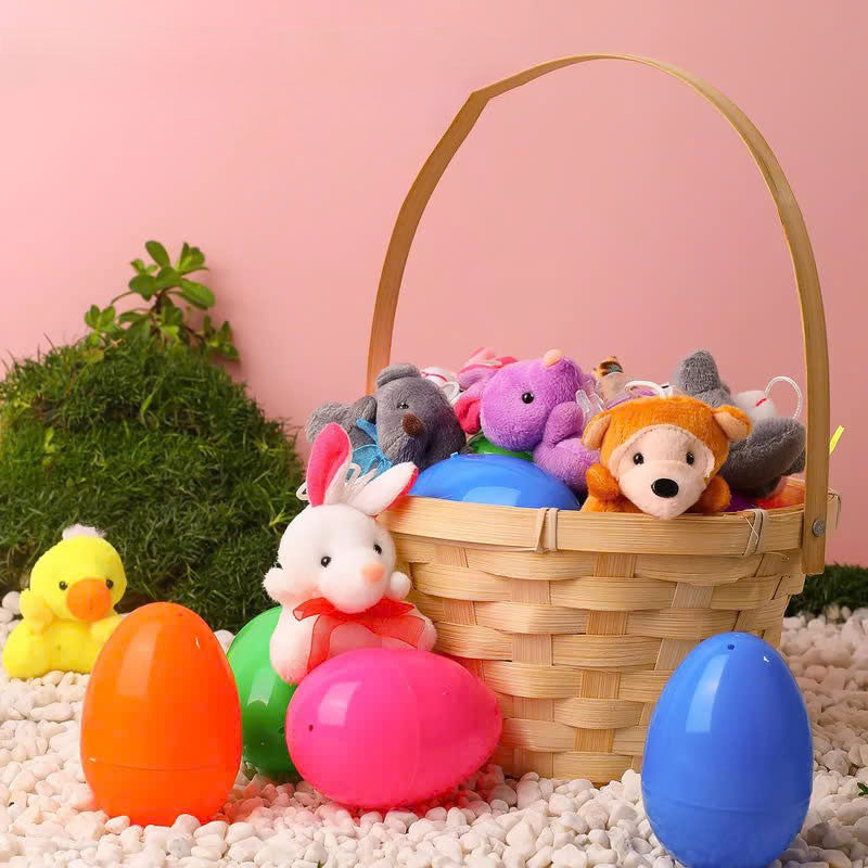 12/24 Pcs Prefilled Easter Eggs, Filled with Plush Animal Toys