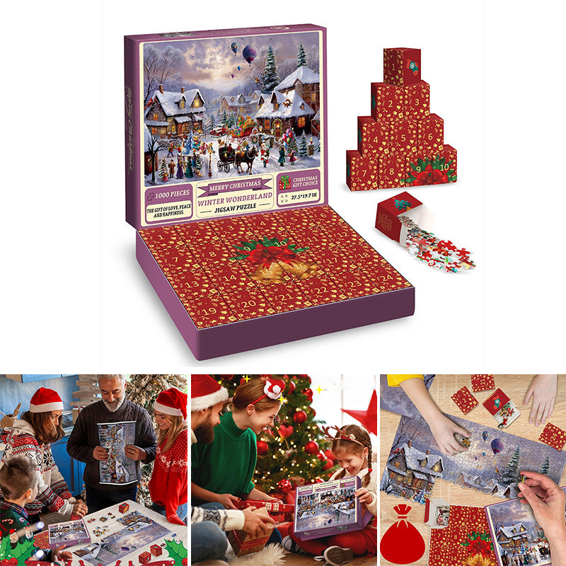 Winter Wonderland Advent Calendar Jigsaw Puzzle 1000 Pieces