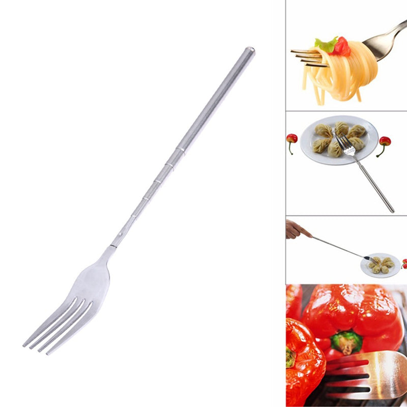 Stainless Steel Retractable Barbecue Fork – Creative Kitchen Tool