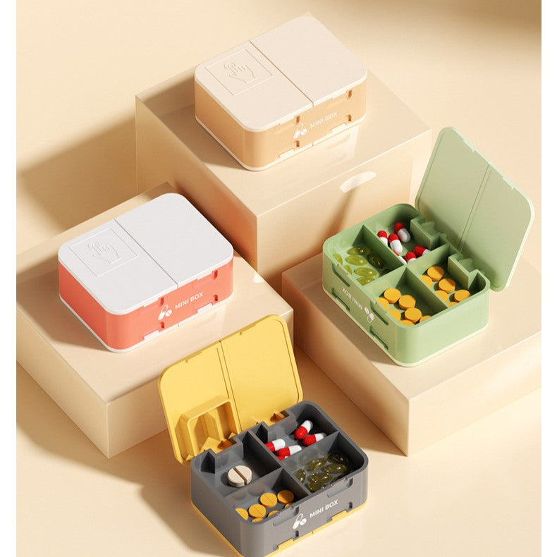 Portable Weekly Pill Organizer with Cutter