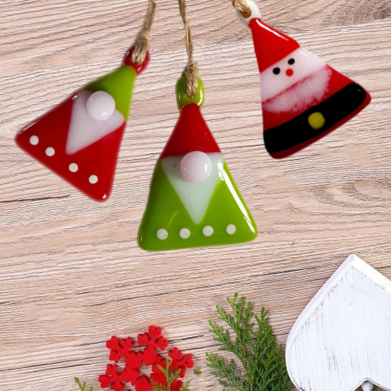 Fused glass Christmas tree decoration