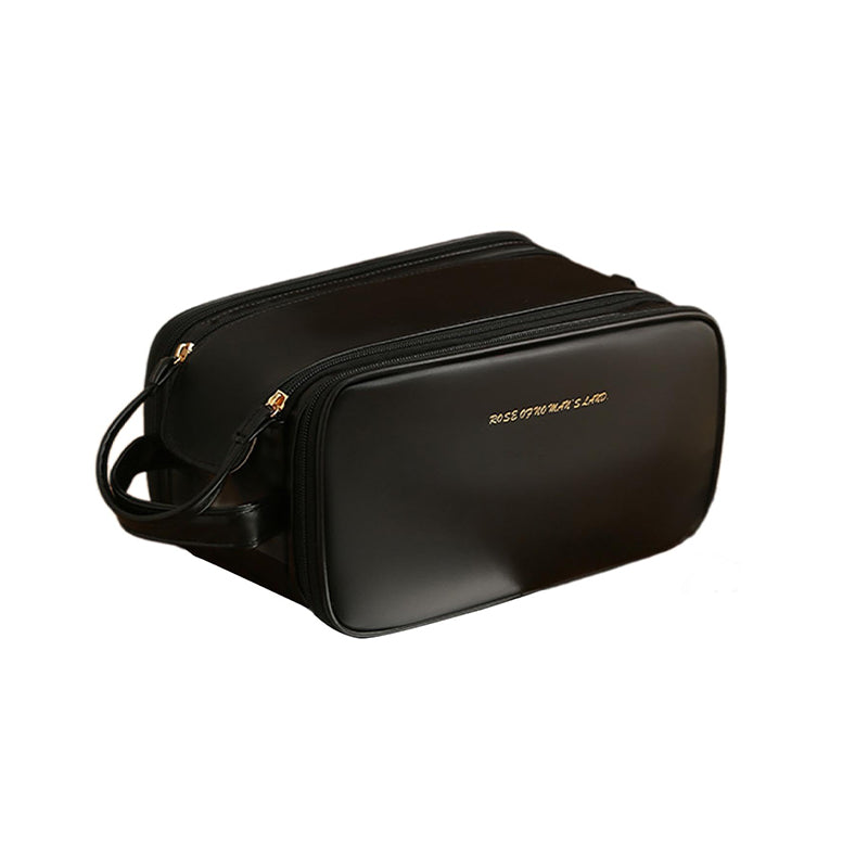 Dual-Zipper Travel Makeup Bag Large-Capacity High-Aesthetic Design