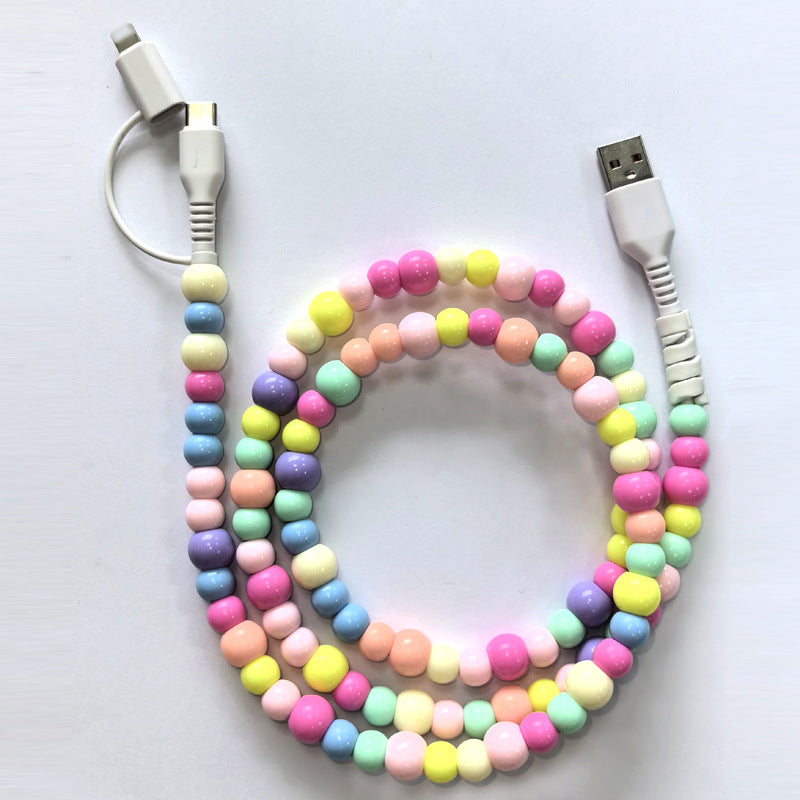 Creative Beaded 2-in-1 Data Cable