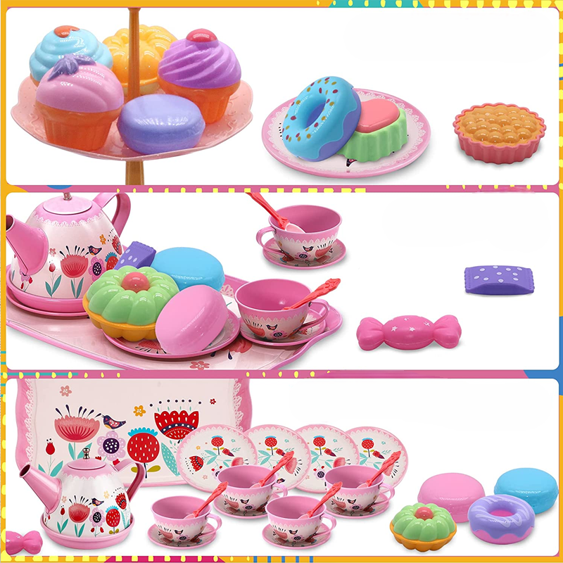 Tea Party Set, Children Pretend Play Toy