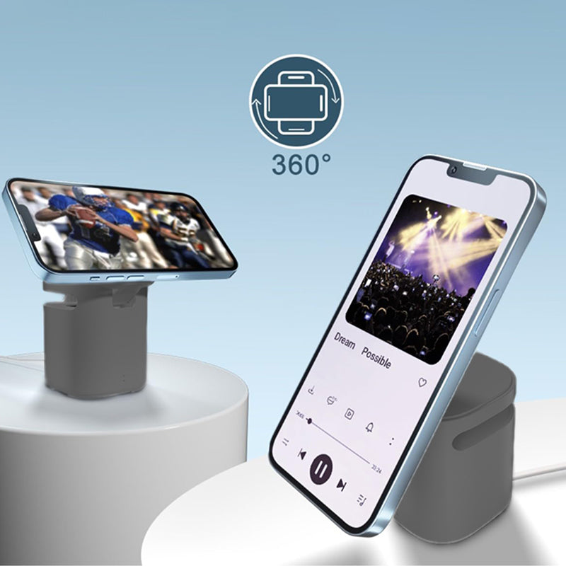 3-in-1 Magnetic Wireless Speaker & Dual Charger with Adjustable Stand