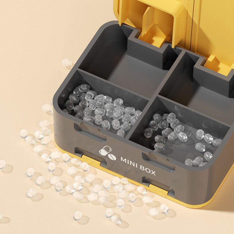 Portable Weekly Pill Organizer with Cutter