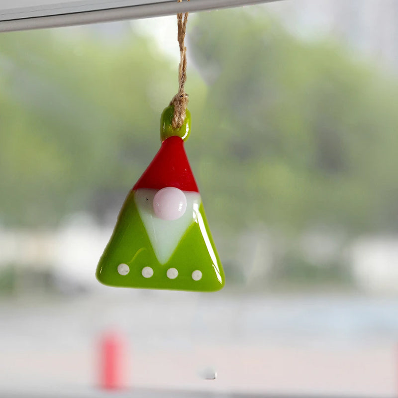 Fused glass Christmas tree decoration