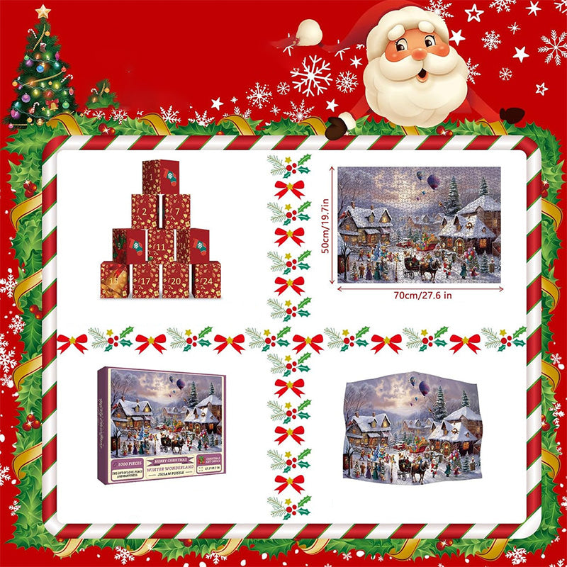 Winter Wonderland Advent Calendar Jigsaw Puzzle 1000 Pieces