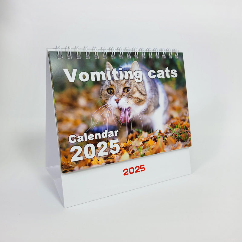 Vomiting Cats 2025 Desk Calendar