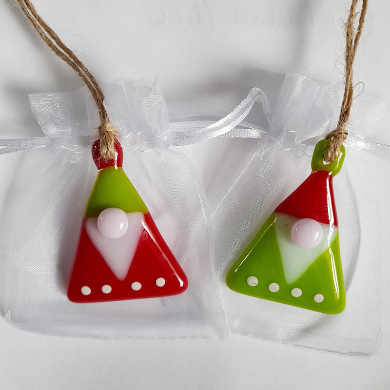 Fused glass Christmas tree decoration