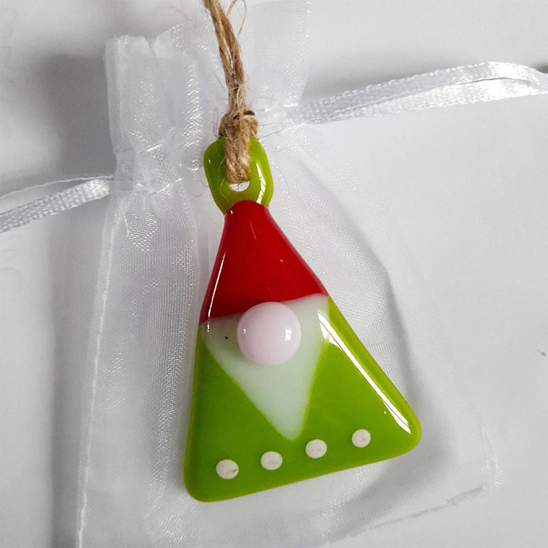 Fused glass Christmas tree decoration