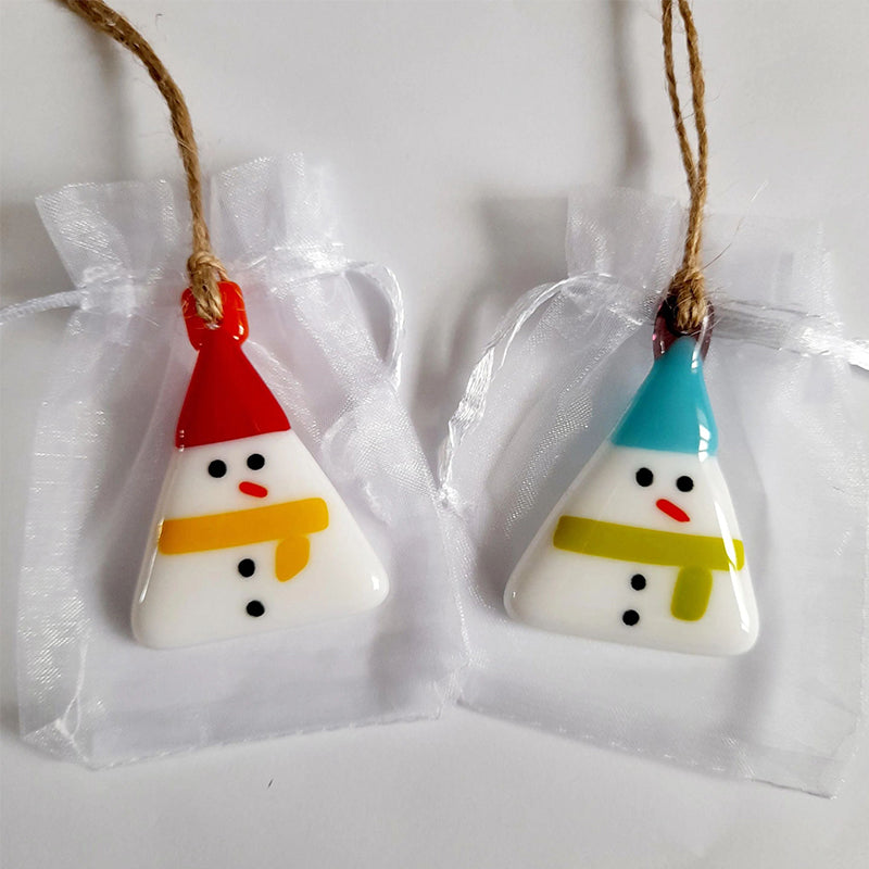 Fused glass Christmas tree decoration