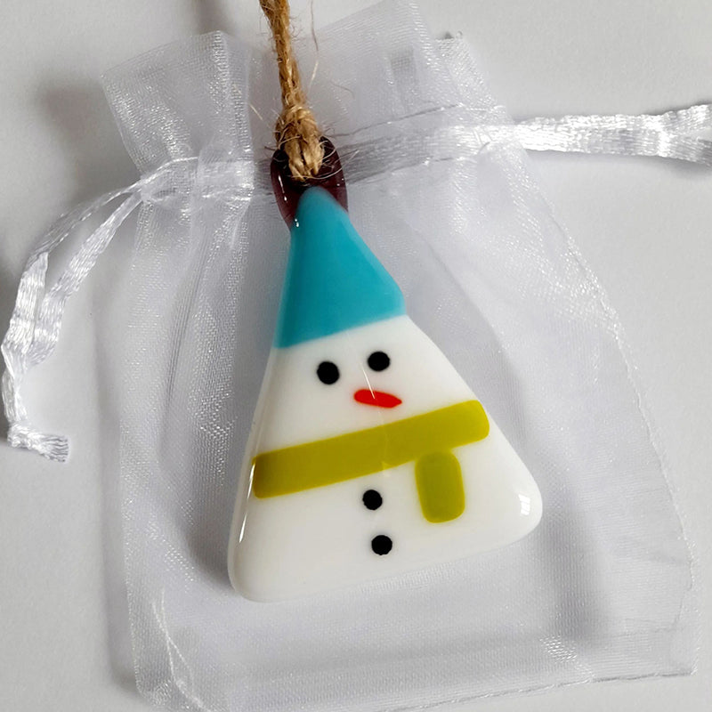 Fused glass Christmas tree decoration