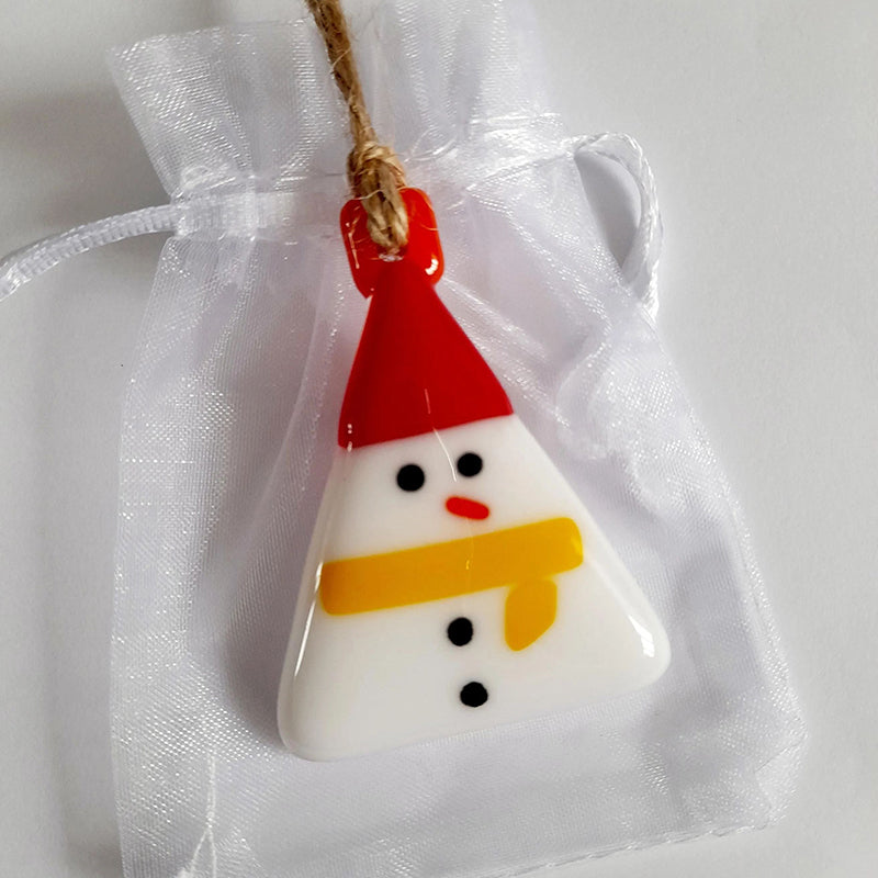 Fused glass Christmas tree decoration