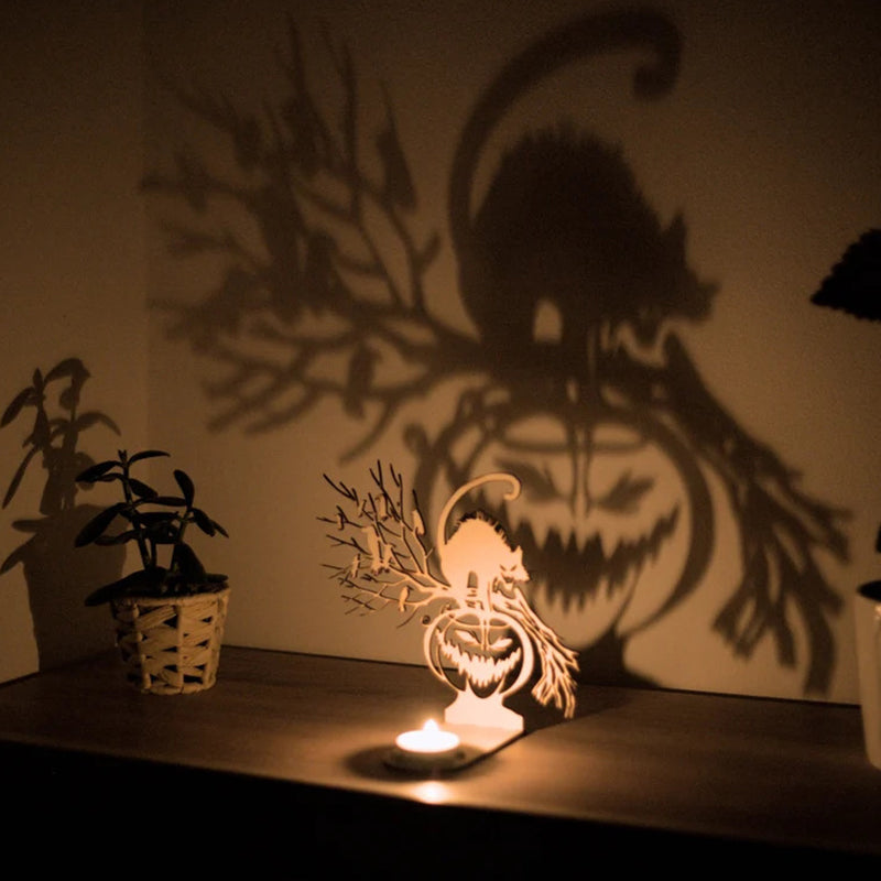 Spooky Skeleton Cat Tealight Holder