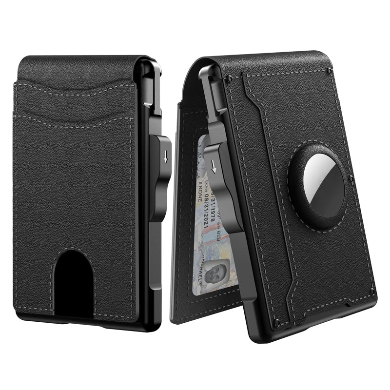 Men's Premium Wallet with AirTag Holder Anti-Theft Card Case