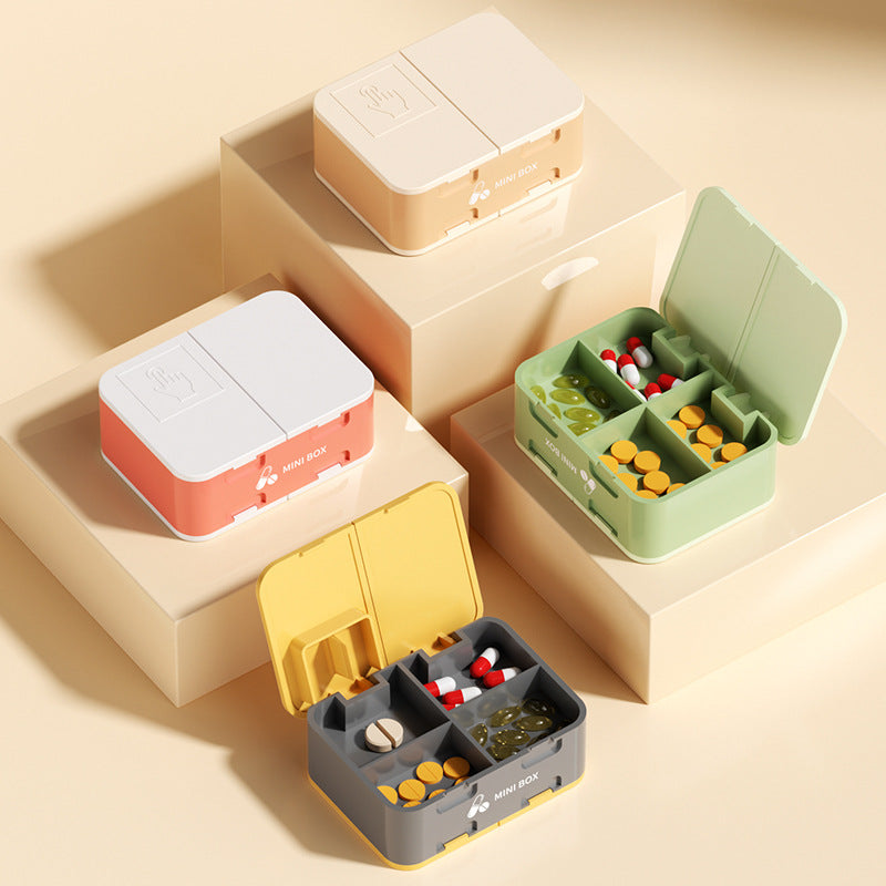 Portable Weekly Pill Organizer with Cutter