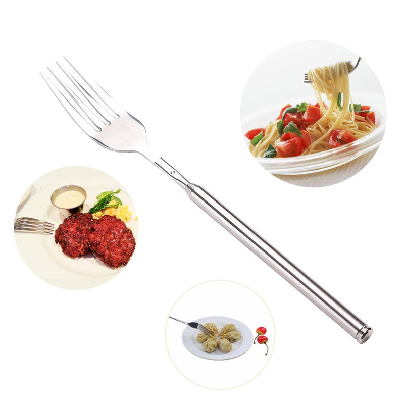 Stainless Steel Retractable Barbecue Fork – Creative Kitchen Tool