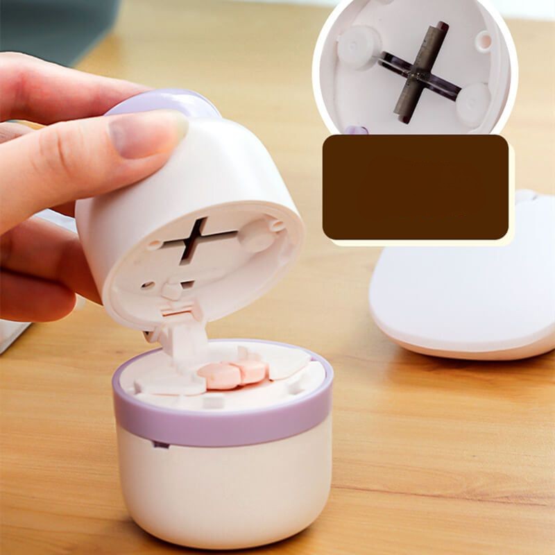 2 In 1 Portable Pill Cutter Storage Container