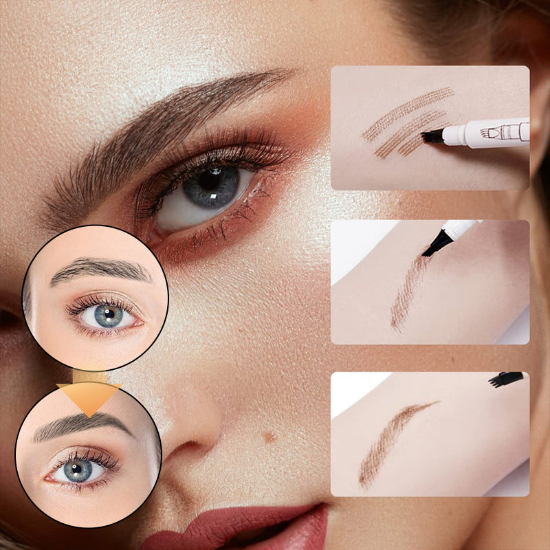 Waterproof Four-Pronged Liquid Eyebrow Pencil