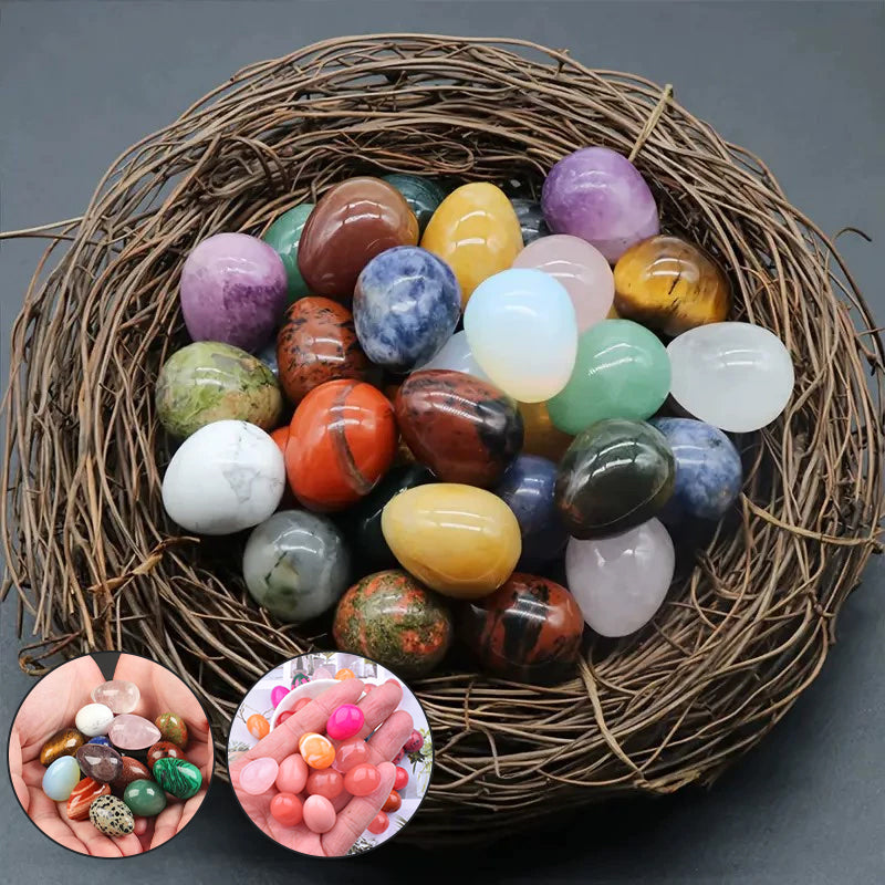 Natural Crystal Easter Egg Decorative Stone Egg