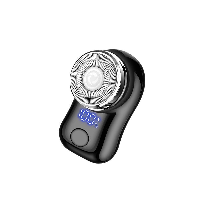 Mini Electric Shaver with Digital Power Display Dual-Ring Blade Mesh