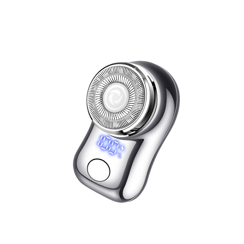 Mini Electric Shaver with Digital Power Display Dual-Ring Blade Mesh