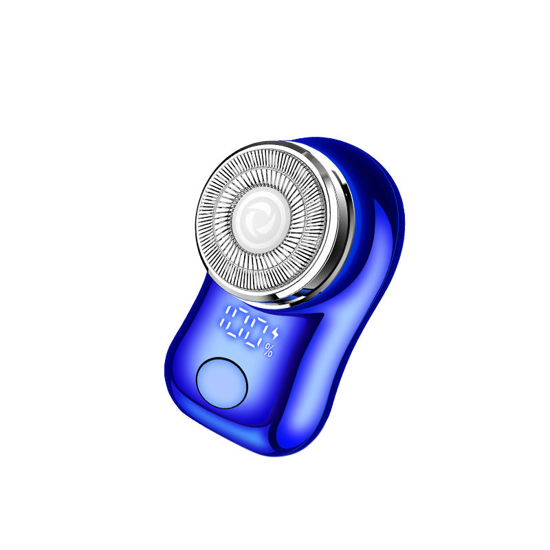 Mini Electric Shaver with Digital Power Display Dual-Ring Blade Mesh