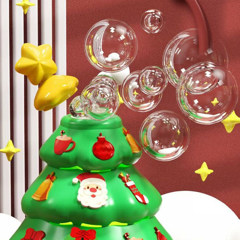 Festive Christmas Tree Automatic Bubble Blower