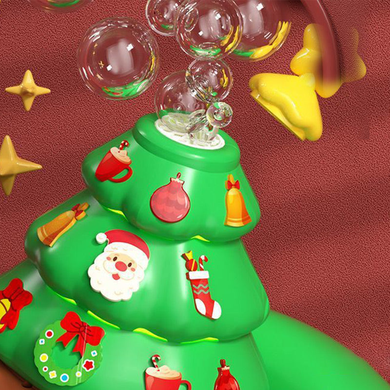 Festive Christmas Tree Automatic Bubble Blower