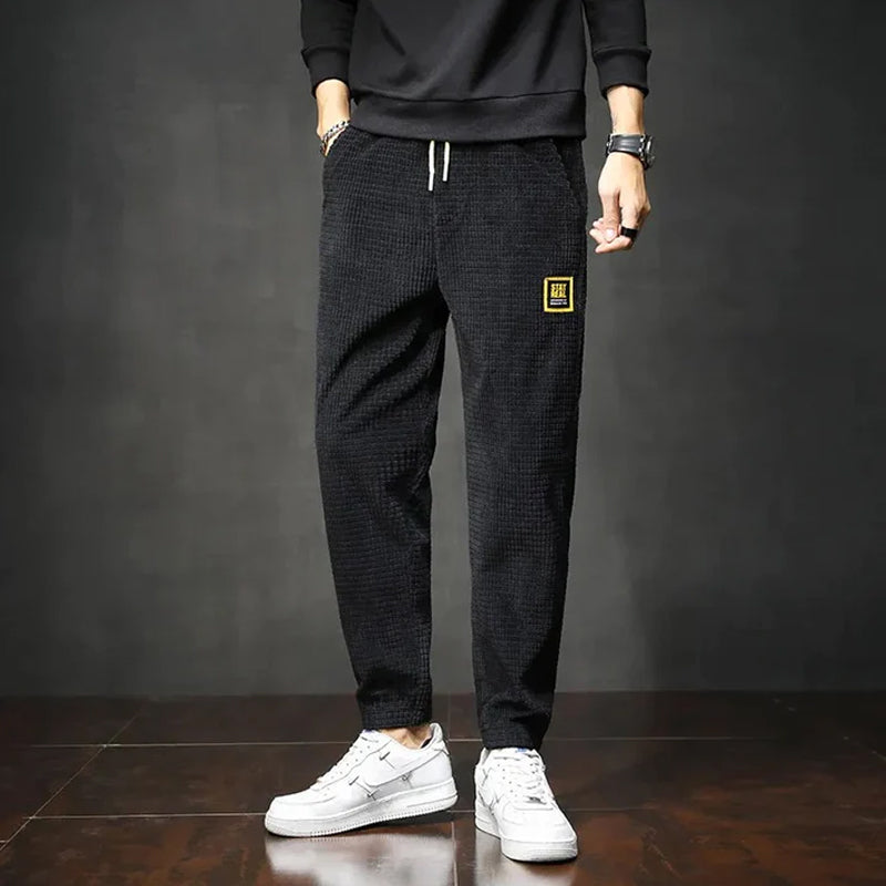 Corduroy leisure pants for men