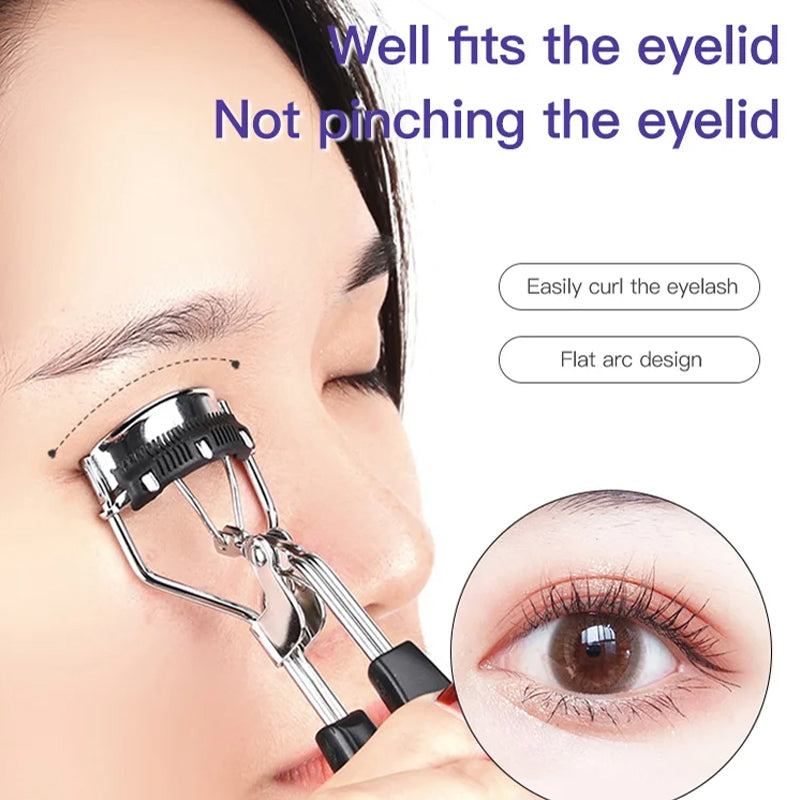 Eyelash curler with brush