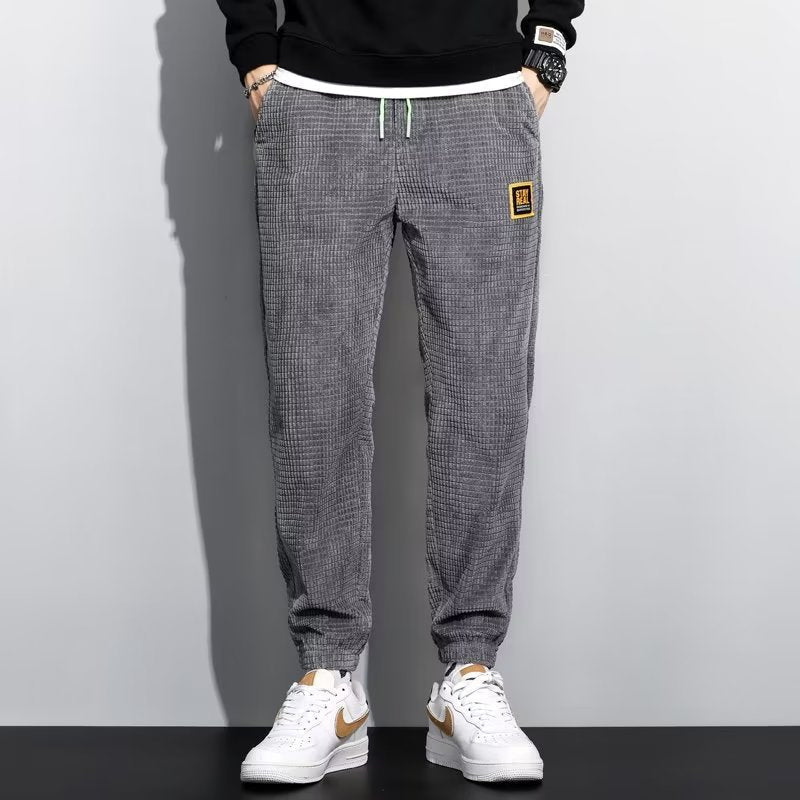 Corduroy leisure pants for men