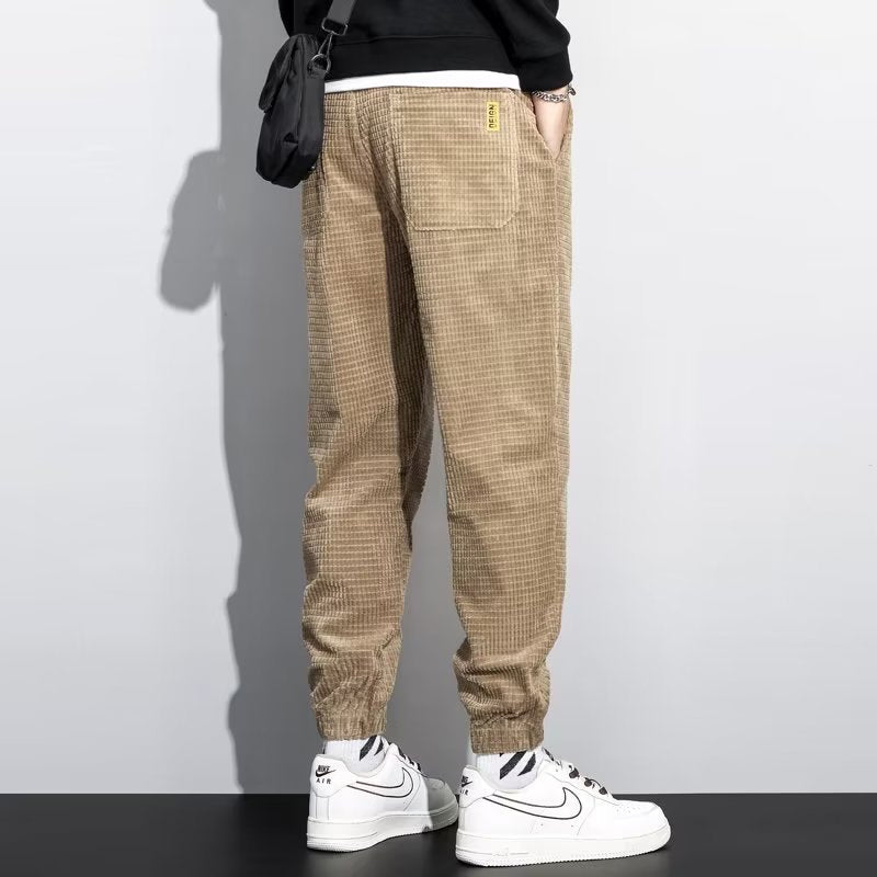 Corduroy leisure pants for men