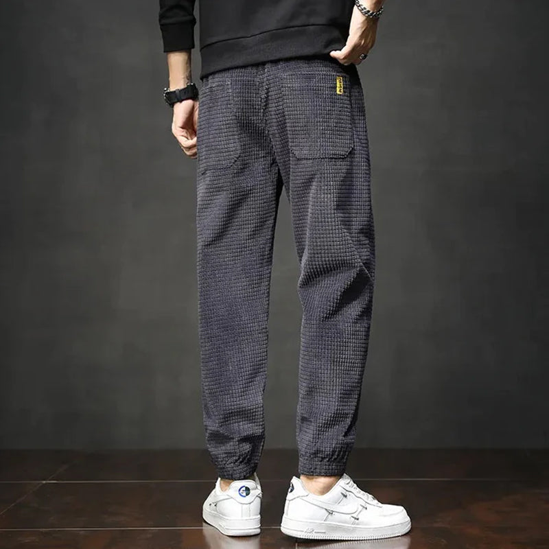 Corduroy leisure pants for men