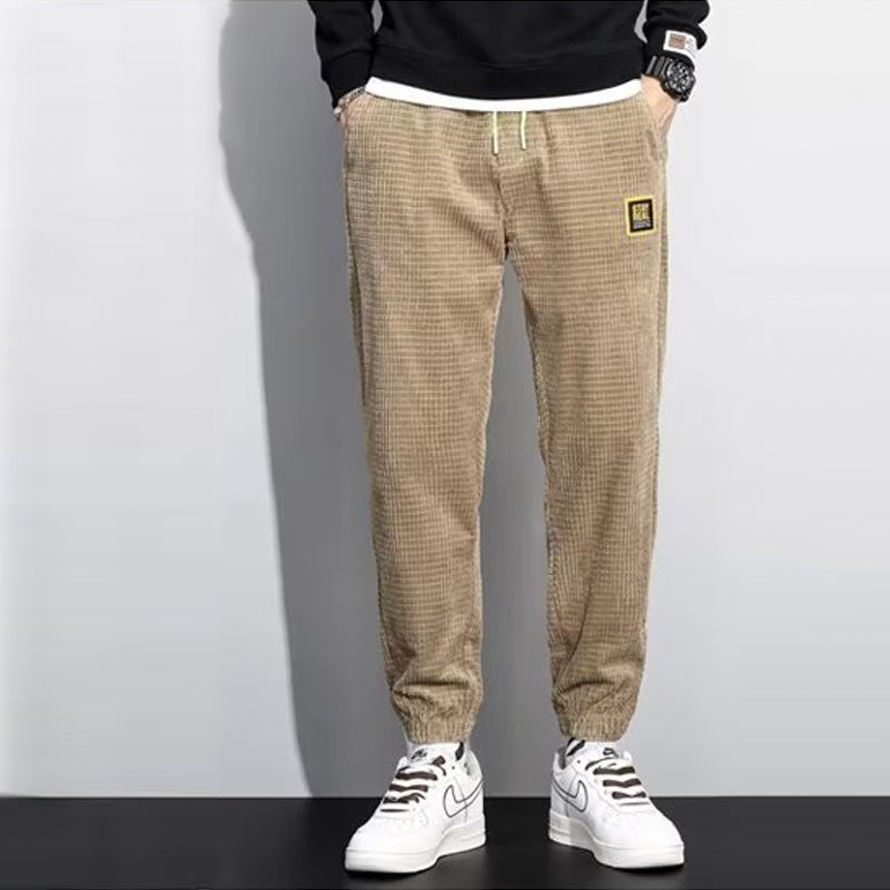 Corduroy leisure pants for men