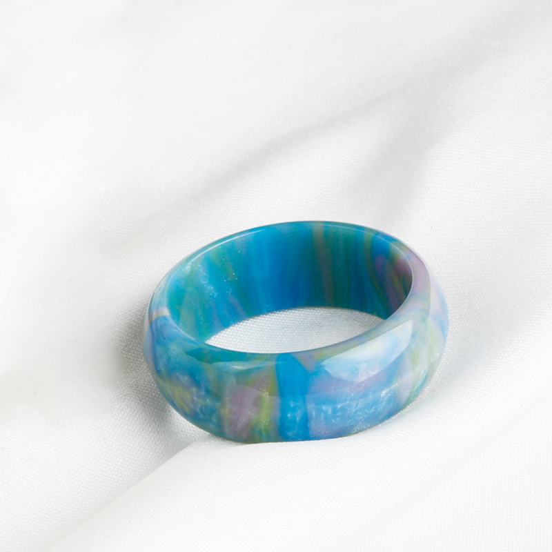 Rainbow Diamond Infused Resin Ring