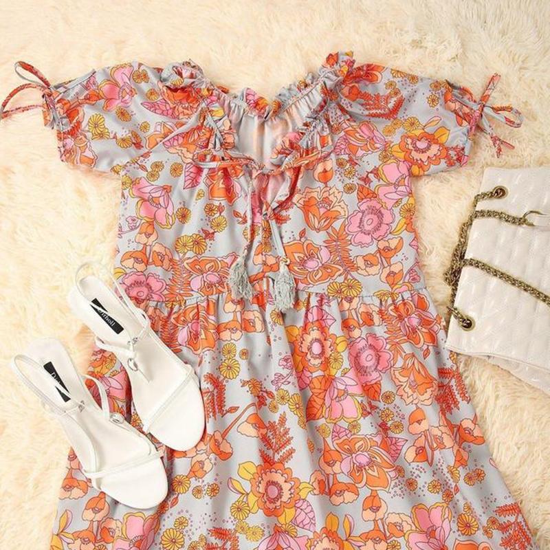 Women Summer Floral Print Dress