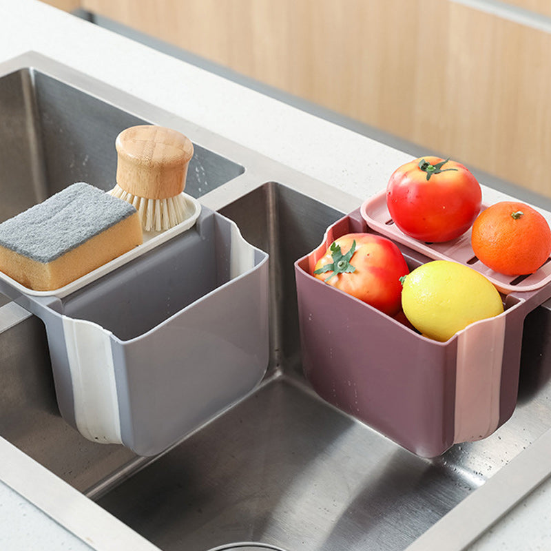 Kitchen Sink fold retractable drain basket