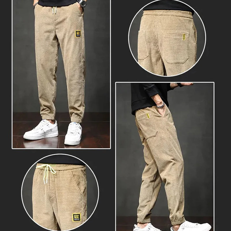 Corduroy leisure pants for men