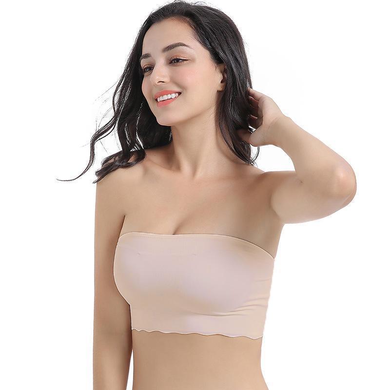 Ice silk one-piece seamless bra