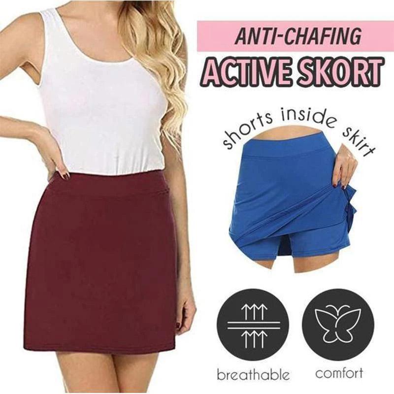 Sport Yoga Workout Skirts with Pockets