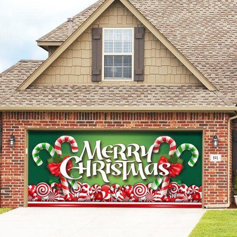 Snow garage door banner ornament