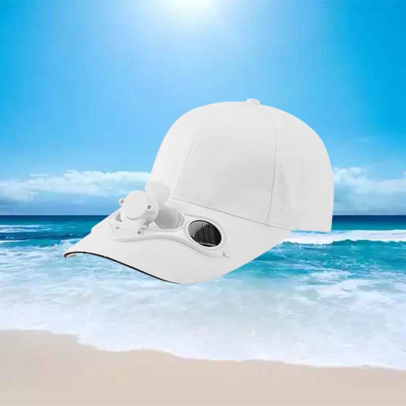 Solar fan cap