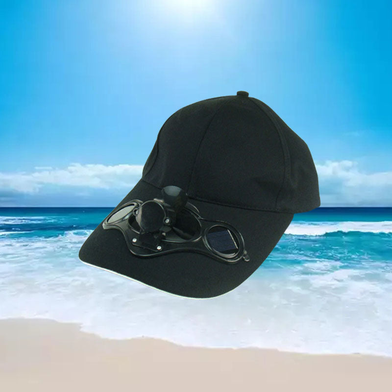 Solar fan cap