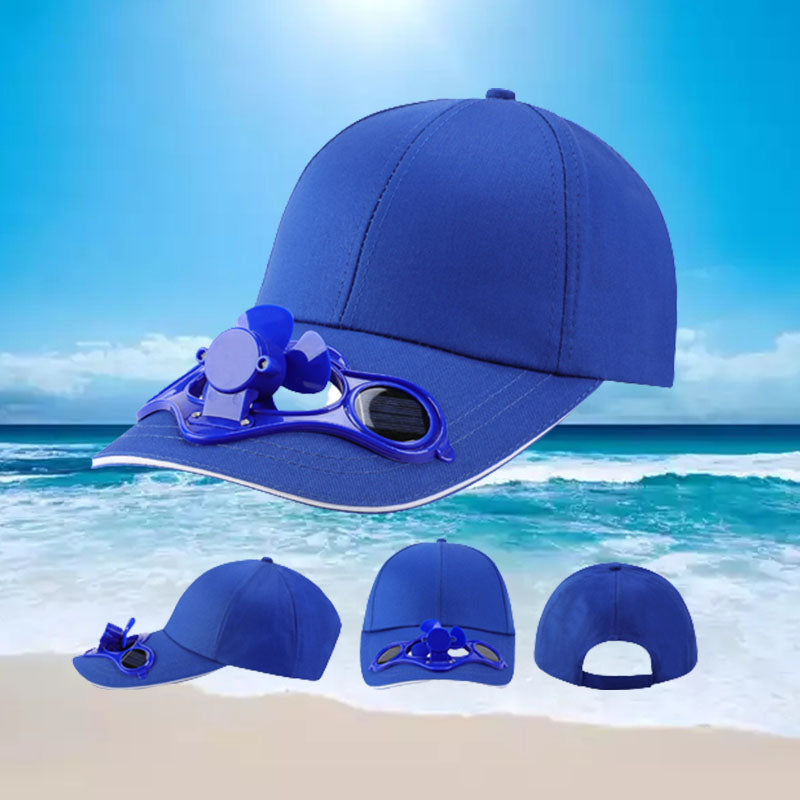 Solar fan cap